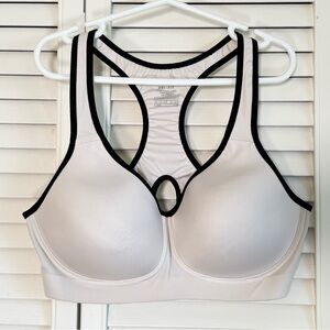 Nike Dri-Fit Pro Rival Sports Bra 36B Ivory Black High Impact Padded Racerback
